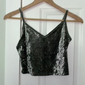 CRUSHED VELVET CROP TOP